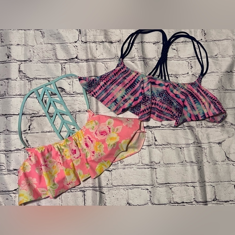 PINK by Victoria Secret lot of TWO size small bikini tops.